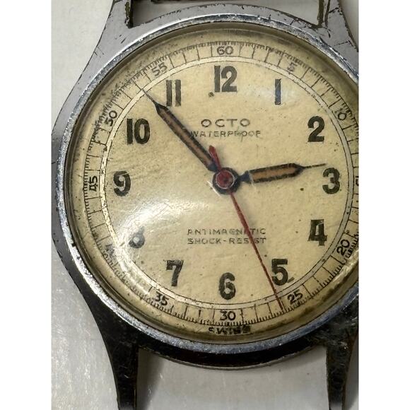 Vintage OCTO Waterproof Watch Face UNTESTED For Parts or Repair - Picture 2 of 5